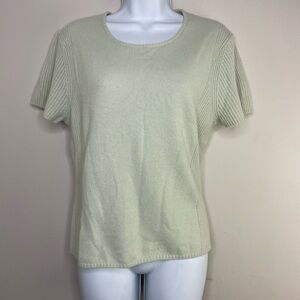 Amour Vert Cashmere Sweater Sea Green Soft Quiet Luxury Comfortable
